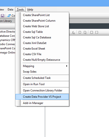 Create Data Provider VS Project