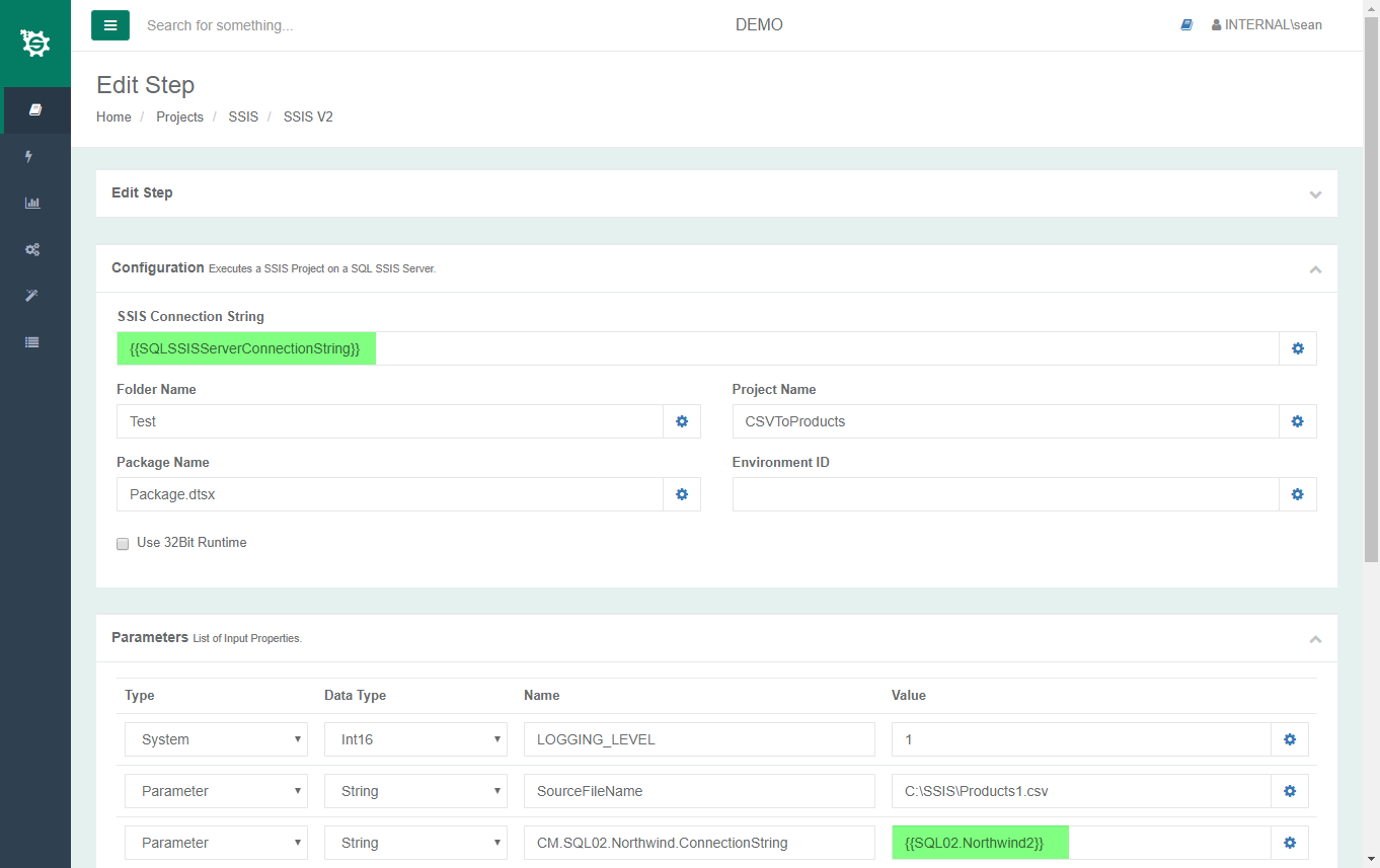 Step User Setting