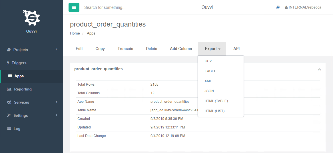 Export Formats