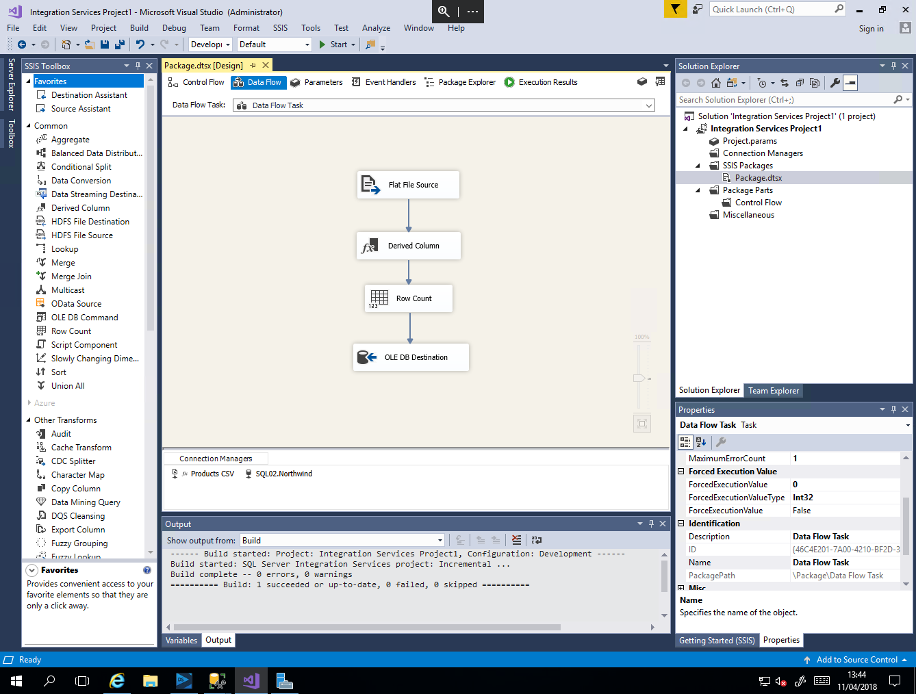 SSIS Design Screenshot