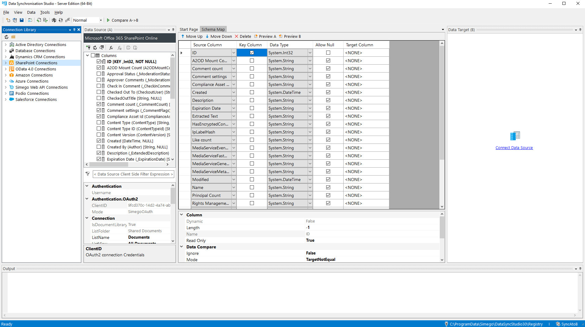 Connect to Document Library Connected