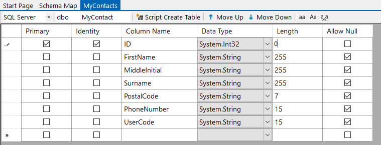 Edit configuration