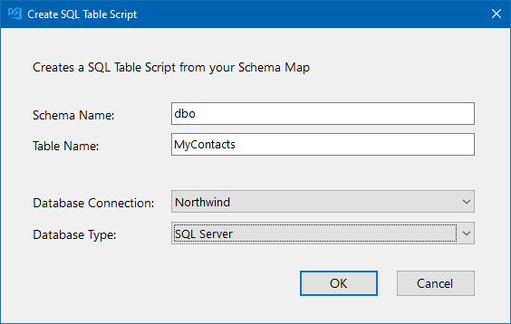 Generate Script Connection