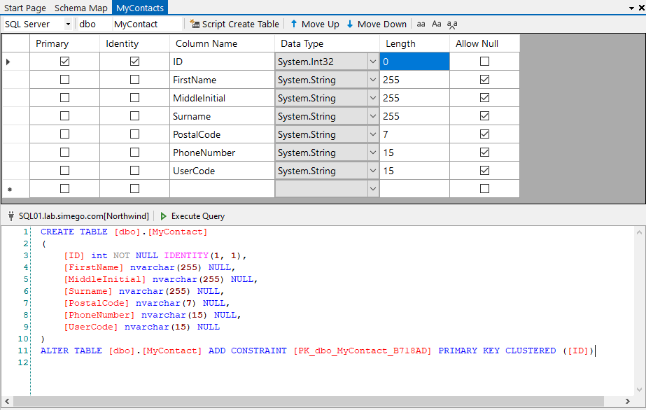 Script Generated - SQL Server