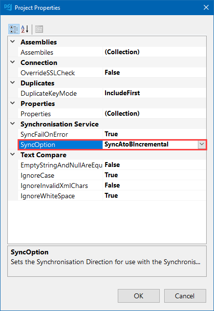 Set Incremental - Properties