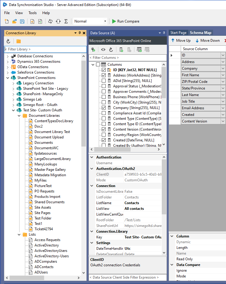 Data Sync Connection Library