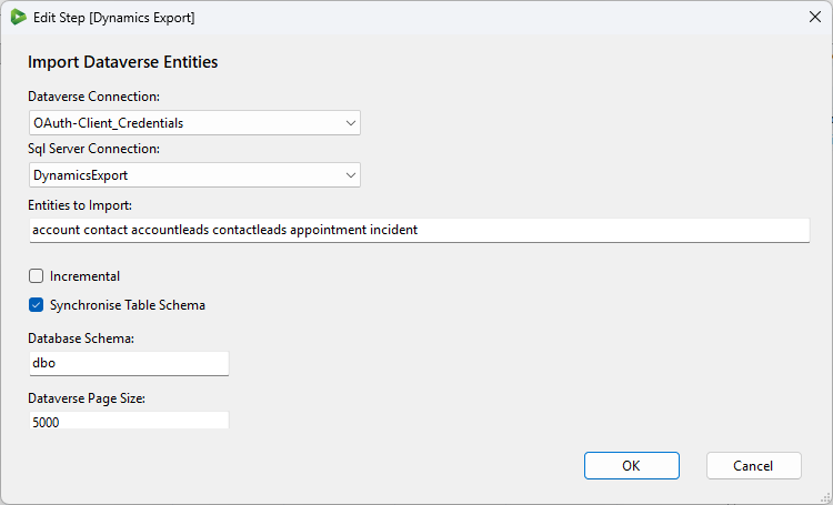Dataverse to SQL Configuration