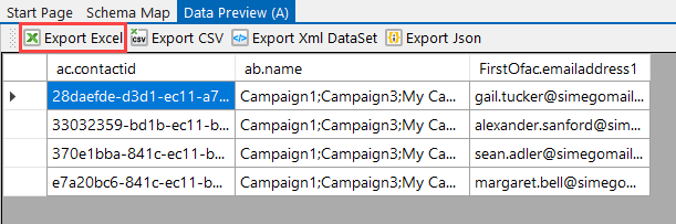 Export to Excel Button