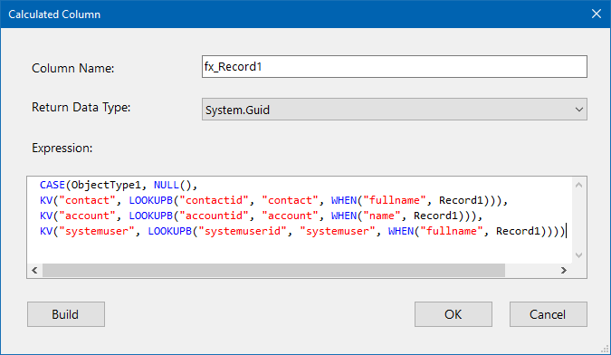 Calculated Column - Lookup ID Record 1