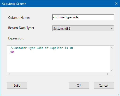 Set Customer Type Code