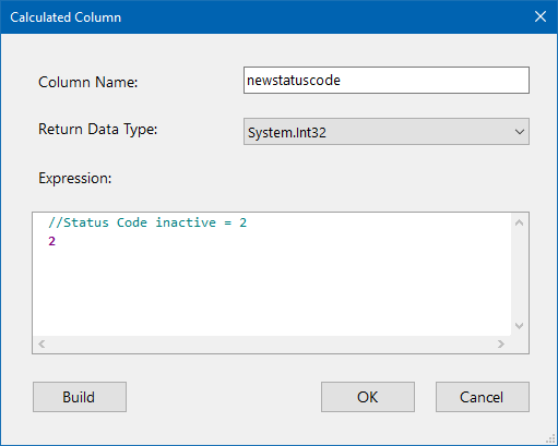 Status Code Calculated Column