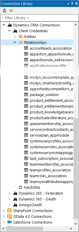 Dynamics Relationships Connection Library