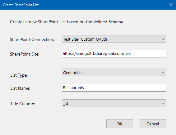 Create SharePoint List