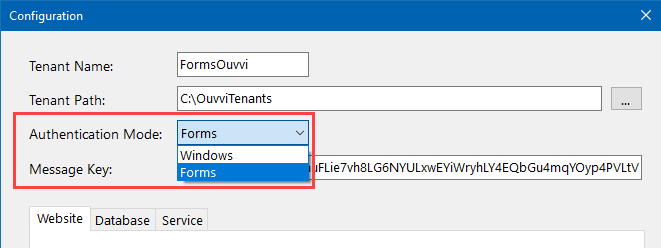 Authentication Type Deployment Manager