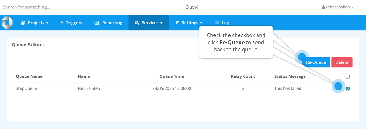 Ouvvi Queue Failure Table Ouvvi Queue Failure Table