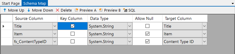 Schema Mapping - Calc Column