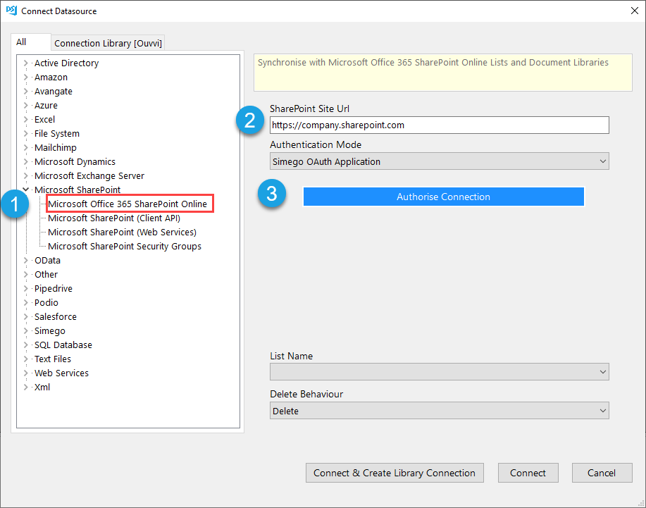 Authorise SharePoint Connection