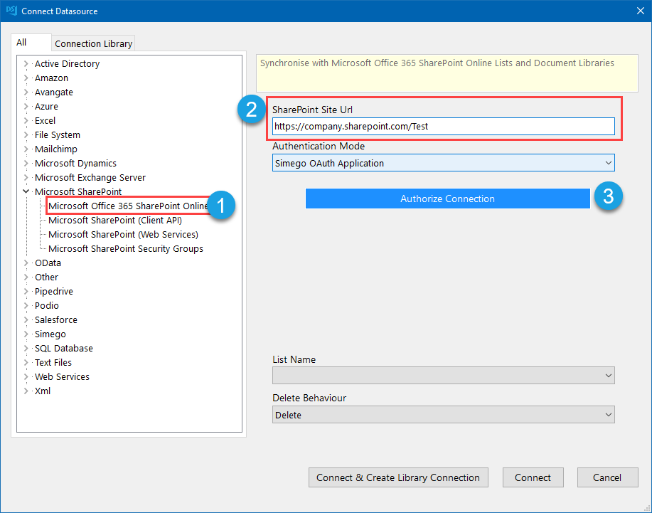 Authorise SharePoint Connection