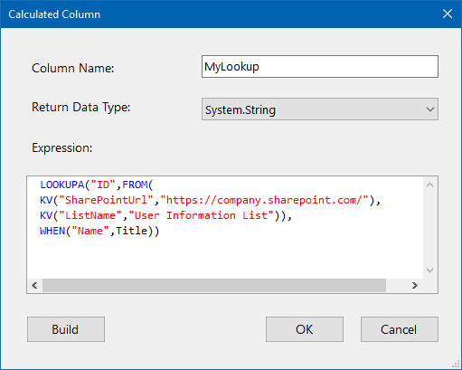 Function for Lookup