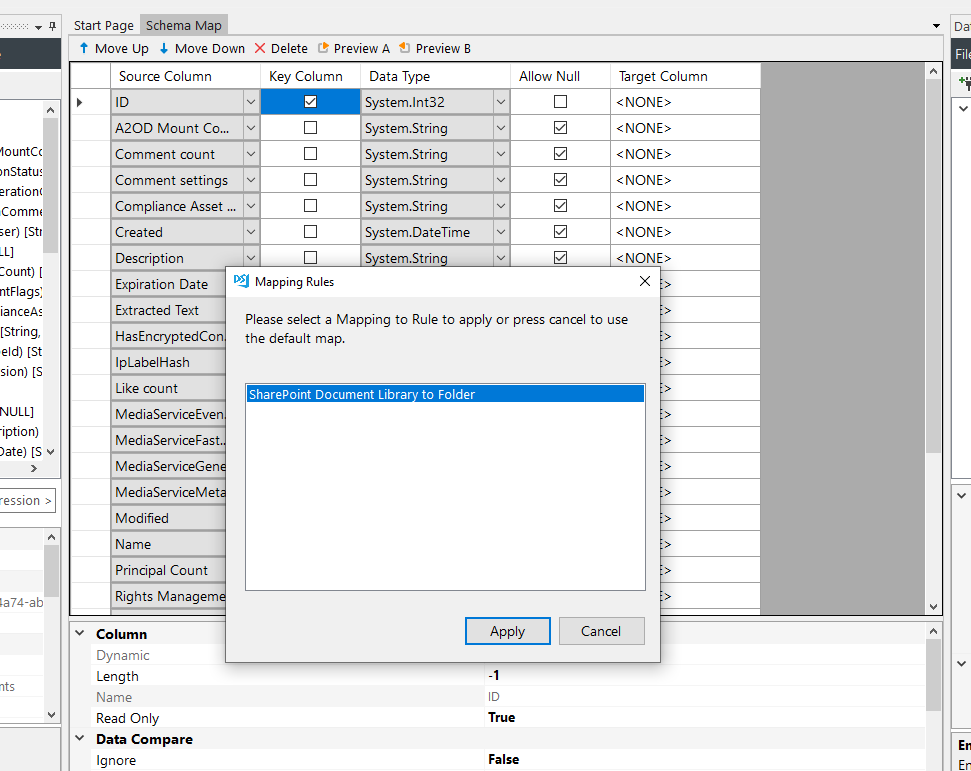 Select Mapping Rule