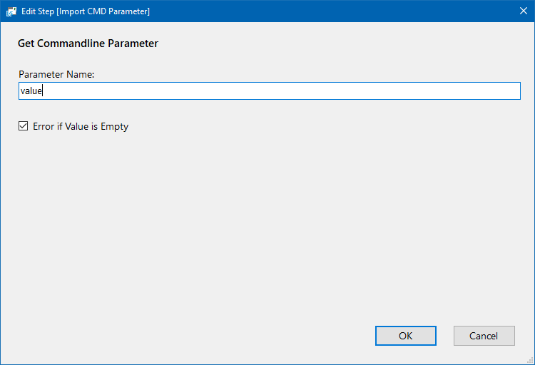 Import Command Line Parameter