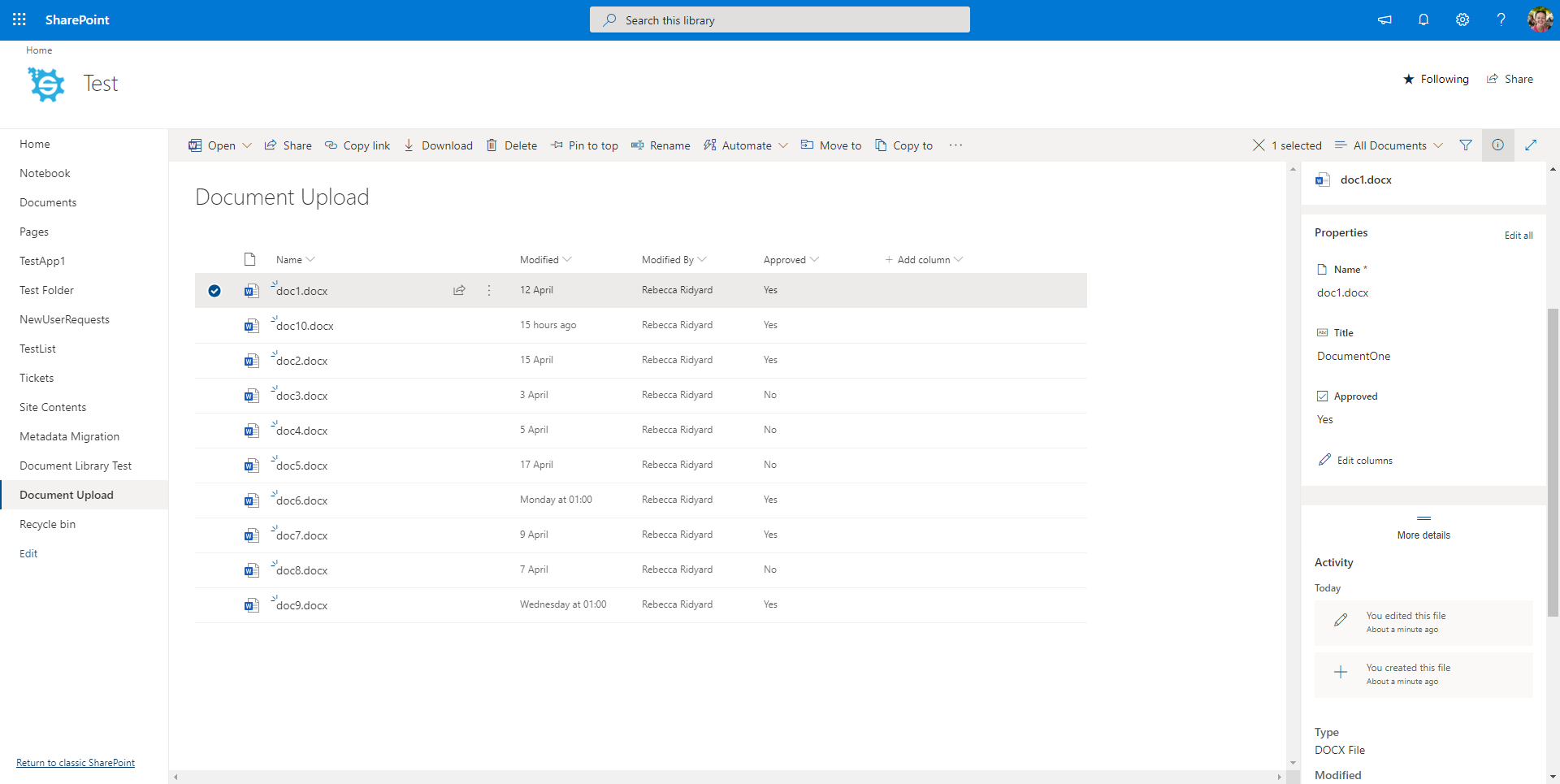 Results in SharePoint